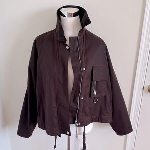 Women’s Zara corduroy collar waxed jacket ZW collection. Size S